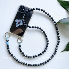 ECLIPSE☆1本タイプ☆ウッド ビーズ スマホ ショルダー ストラップ 軽量 木 製 ウォレット チェーン キーチェーン バッグ チェーン キーホルダー 携帯 ショルダー 斜め掛け 木のビーズ ストラップ メガネストラップ ペット リード KASUGAR