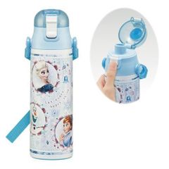 직음 580mL 스케이터(Skater) 어린이용 스테인리스 물통 직음 580ml 아나운서와 눈의 여왕 24 아이 친화적인 경량 타입 보냉 waterbottle 스포츠 병 근사한 키즈 아이 어린이 물병 SDC6N-A