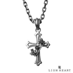 ライオンハート “HOWL” ハウリング クロス ネックレス SS SIZE シルバー925 十字架 王冠 メンズ ブランド LION HEART