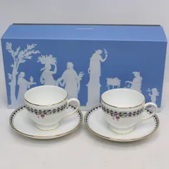 208)【美品】WEDGWOOD ウェッジウッド レースピオニー カップ＆ソーサー 二客