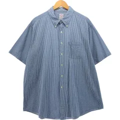 古着 ブルックスブラザーズ Brooks Brothers 346 ギンガムチェック シアサッカー 半袖 チェックシャツ/eaa553861