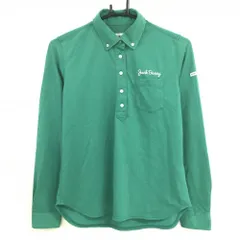 ジャックバニー 長袖ポロシャツ ブルーグリーン ボタンダウン 胸ポケット付 レディース 1(M) ゴルフウェア Jack Bunny