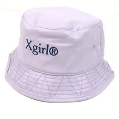 エックスガール バケットハット ロゴ フェイクレザー 帽子 ブランド レディース ONEサイズ パープル X-girl 【中古】