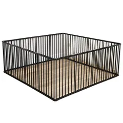 【数量限定】サークル ケージ メッシュ ペット用サークル ペット 折りたたみ 犬 門構え 猫 173*173*70cm 小動物 大型 中型犬 屋外 犬用 室内用 ペットサークル ブラック Zoifada