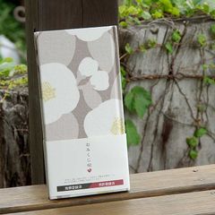 【おみくじ帳／おみくじ帖】大柄つばき(ベージュ)