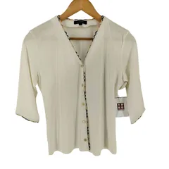 バーバリーロンドン BURBERRY LONDON 七分丈 カーディガンカットソー ノバチェック レディース  2