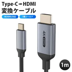 USB Type-C HDMI 変換ケーブル 1m 4K 60Hz 3重シールド ストレート パソコン スマートフォン タブレット iPhone15 iPhone16 シリーズ対応 簡単接続 PVCケーブル PR-TCHDMI4K10