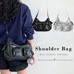 ショルダーバッグ レディース マルチポケット バッグ 2way ロングハンドル バッグ ハンドバッグ 大人可愛い シンプル カジュアル 通勤バッグ ホーボーバッグ 通勤 仕事 収納力 オシャレ おしゃれ