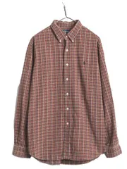 【お得なクーポン配布中!】 ラルフローレン チェック 長袖 ボタンダウン シャツ メンズ XL 古着 ポロ コットン ポニー刺繍 大きいサイズ 長袖シャツ 薄手 マルチカラー