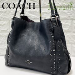 COACH ‼️未使用状態(^^)ネイビーグレースタッツ付ミディアム 2WAY