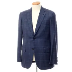 【中古】ブリオーニ Brioni GAETANO ウール チェック テーラードジャケット ネイビーxブラック【サイズ48】【メンズ】のサムネイル