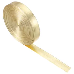 uxcell フェイクレザーストリップ 幅0.47” 長さ197” メタリックフラットPUレザーベルトストリップコード ソフトストラップ クラフト DIY 縫製 牽引ロープ用 金色