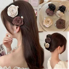 ミニヘアクリップ 花 1個入り 花クリップ バンスクリップ ヘア留め 前髪 かわいい オシャレ 髪飾り 上品 パーティー飾り韓国(メール便送料無料)
