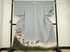 訪問着 未使用 袷 薔薇地紋入り【ロゼ 草野一騎】落款入り 正絹 12288 訪問着 未使用 袷 薔薇地紋入り【ロゼ 草野一騎】落款入り 正絹 12288