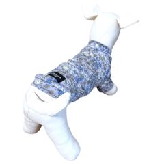 【ラグランTシャツ】犬服 リバティプリント リバティファブリック マリア(グレー) ドッグウェア かわいい 花柄 フラワー 日本製