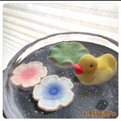 ＊浮球＊ 4点  陶器 浮き球 浮き玉 置物 メダカ鉢 ビオトープ 睡蓮鉢