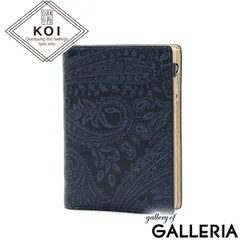 バギーポート 財布 BAGGY PORT KOI コーアイ 藍染レザー ペイズリー ハーフウォレット 二つ折り財布 本革 メンズ レディース ZYS-196 ダークブルーのサムネイル