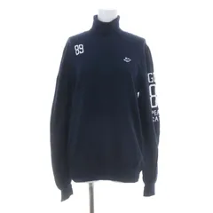 パーリーゲイツ PEARLY GATES 89 タートルネックニット プルオーバー ロゴ 4 M 紺 ネイビー /SY ■OSのサムネイル