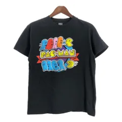 パックマン PAC-MAN 半袖Ｔシャツ キャラクター ブラック (メンズ L) 中古 古着 T4217
