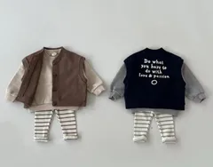 韓国子供服　レギンス　ボーダー　80 90