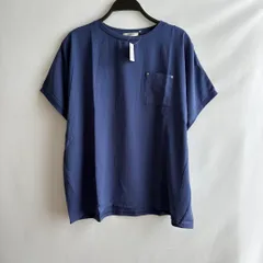 訳あり新品未使用タグ付き3L大きいサイズブルー青半袖トップス無地ポケット
