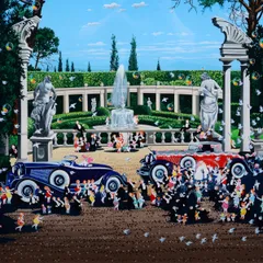 ヒロ ヤマガタ マリッジ／結婚式 超レア品 シルクスクリーン 版画 自筆サイン ヒロ・ヤマガタ 「バルーンウェディング」 シルクスクリーン