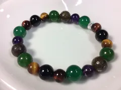 ☆R0703☆古代石 (186)5個の刺突円平角ストーンビーズアミュレット