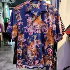 WACKO MARIA 紫虎柄アロハシャツ Mサイズ 日本製】 - メルカリ