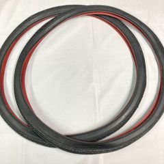 【訳あり２本セット】自転車タイヤ 24インチ 24×1-3/8　SR027 W/O ブラック Deming L/X コンフォートタイヤ