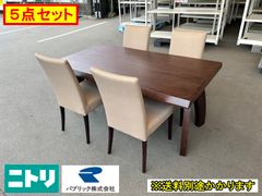 【中古】【一部地域送料無料】ダイニング５点セット　ニトリ　パブリック(株)　テーブル・チェアセット　F-OA-775-0326A