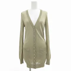 ドルチェ&ガッバーナ ドルガバ DOLCE&GABBANA カーディガン ニット ロング ロゴボタン 38 M ベージュ /GV 1111 ■SM3