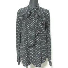 美品♪ローレンラルフローレン ボウタイ リボンブラウス 長袖 深緑 S rt0 美品♪ローレンラルフローレン ボウタイ リボンブラウス 長袖