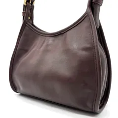 【希少】 OLD COACH オールドコーチ ワンショルダーバッグ トートバッグ 小物入れ バックル ゴールド金具 ロゴ型押し ビンテージ ヴィンテージ グラブタンレザー レディース ブラウン 茶色