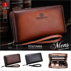 長財布 メンズ サイフ 大容量 多機能 ラウンドファスナー レザー ビジネスカジュアル クラッチバッグ 新作 PU 送料無料 ロングウォレット  vii3w125127