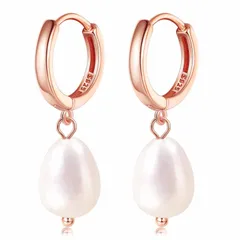 【在庫処分】パールピアス 真珠 シルバー925 リングピアス 人気 金属アレルギー対応 フープピアス ブライダル ハーフ レディース ピンクゴールド ピアス ピアス つけっぱなし プレゼント JeryWe 女性