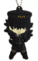 【中古】キーホルダー・マスコット(キャラクター) 主人公(お仕置きコップ服) 「ペルソナ5 ダンシング・スターナイト ねんどろいどぷらす カプセルラバーキーチェーン」