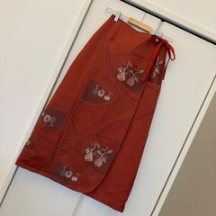 名古屋帯からリメイク　オーダー　ラップスカート