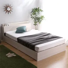 チェスト ベッド セミダブル 約幅129.4cm ホワイトオーク 引出付き 宮付き 収納付 ベッドフレーム ベッドルーム マットレス別売〔代引不可〕