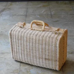 ❗️割引《R》煎茶籠 籐カゴ バスケット ラタン 大 アンティーク241119え5