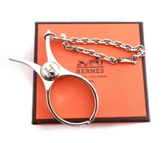エルメス HERMES グローブホルダー 手袋ホルダー 赤 レッド ゴールド ...