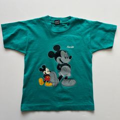 <120>kids vintage T-shirt MICKEY Disney/　kids used 　USA 【E1-76】ミッキー　ディズニー　子供服　アメリカ　ビンテージ