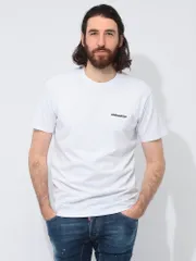 DSQUARED2 (ディースクエアード) バックマップ プリント クルーネック 半袖 Tシャツ D2GD1338D20020 ホワイト