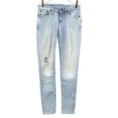 デンハム スキニーデニムパンツ W24 アイスブルー DENHAM ジーンズ レディース