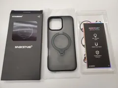 ★CASEKOO iPhone 16 Pro Max 用 ケース 米軍MIL規格 耐衝撃 MagSafe対応 高耐久性【横縦両立・角度自由調整】最大25W急速充電対応  6.9インチ「MagicStand Pro」(ブラック)