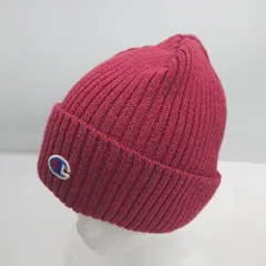 ◇ ⊇ Champion チャンピオン ニット帽 レッド系 サイズ57-59 レディース E  【1409240040972】
