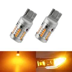 【新着商品】Catland T20 LED ウインカー シングル アンバー ハイフラ防止 ピンチ部違い 抵抗内蔵 キャンセラー内蔵 7440 W21W WY21W リア フロント 車 電球 バルブ 12V ウインカーバルブ ウィンカー オレンジ 高輝度 2個入