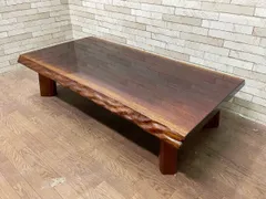 昭和レトロ　無垢材　一枚板 　高級座卓 ダイニングテーブル 古家具　当時物 楽天市場】一枚板 テーブル 中古の通販