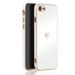 JOOBOY iPhone8 ケース iPhone7ケース iPhoneSE ケース 第2世代 第3世代 かわいい ハート メッキ加工 レンズ保護 キャラクター tpu ソフト ストラップホール付き 耐衝撃 軽量 iPhone8 カバー (iPhone SE2