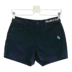 パーリーゲイツ　ブラックショートパンツ レディース PEARLY GATES（パーリーゲイツ） ショートパンツ 黒 ロゴ刺しゅう