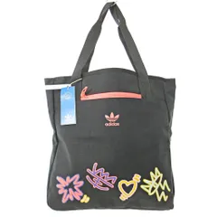 アディダスオリジナルス adidas originals タグ付き ロゴ ショッパーバッグ トートバッグ ショルダーバッグ プリント ブラック 黒 0815のサムネイル